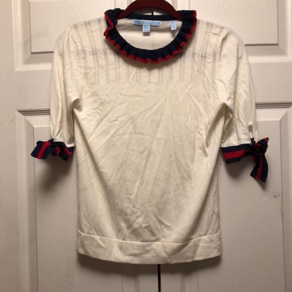 Draper James Ruffle Bow Sleeve Sweater - Picture 1 of 5